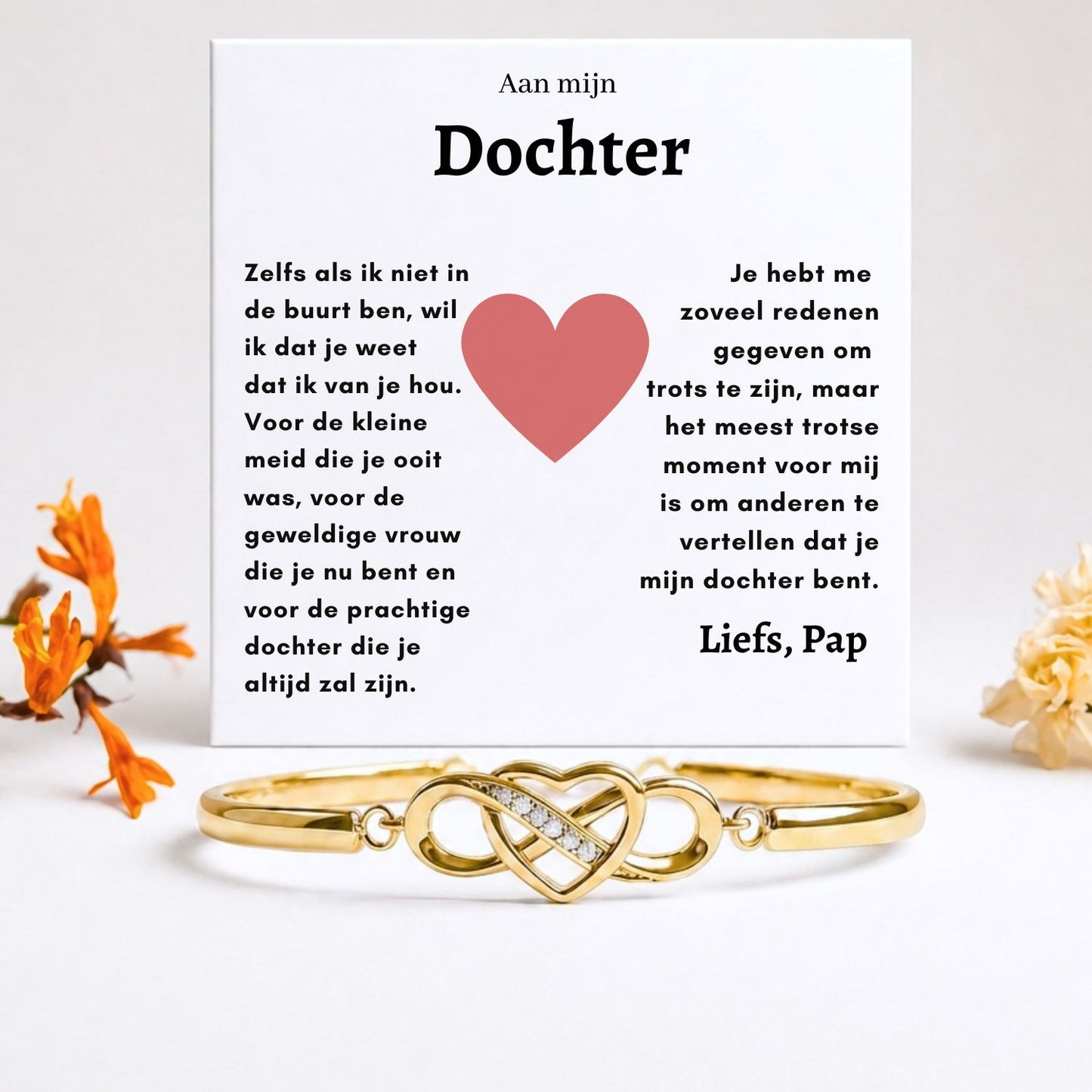 Aan mijn Dochter - Armband Infinity met Gravure