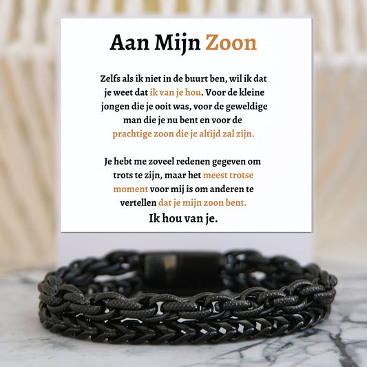 Aan mijn Zoon - Armband  double chain