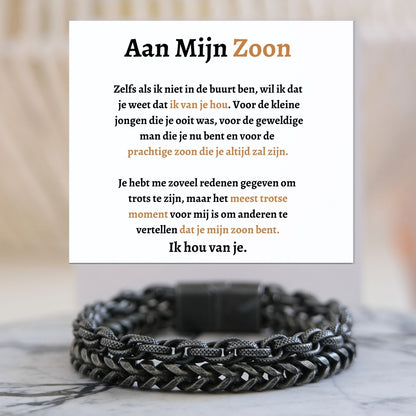 Aan mijn Zoon - Armband  double chain