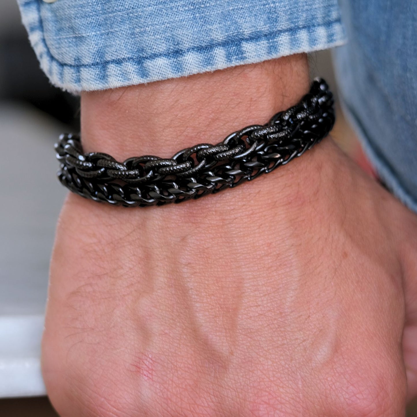 Aan mijn Man - Armband  double chain