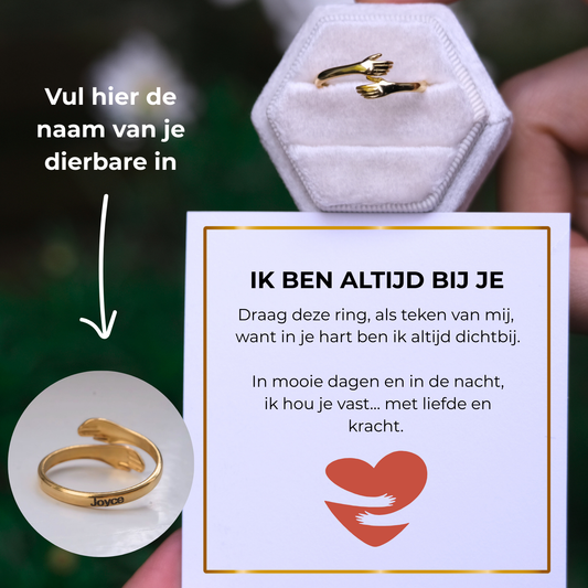 IK BEN ALTIJD VAN JE V1.2 - Knuffelring met Persoonlijke Gravure