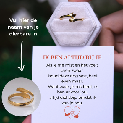 IK BEN ALTIJD VAN JE V1.3- Knuffelring met Persoonlijke Gravure