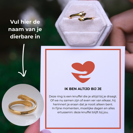IK BEN ALTIJD VAN JE V1 - Knuffelring met Persoonlijke Gravure