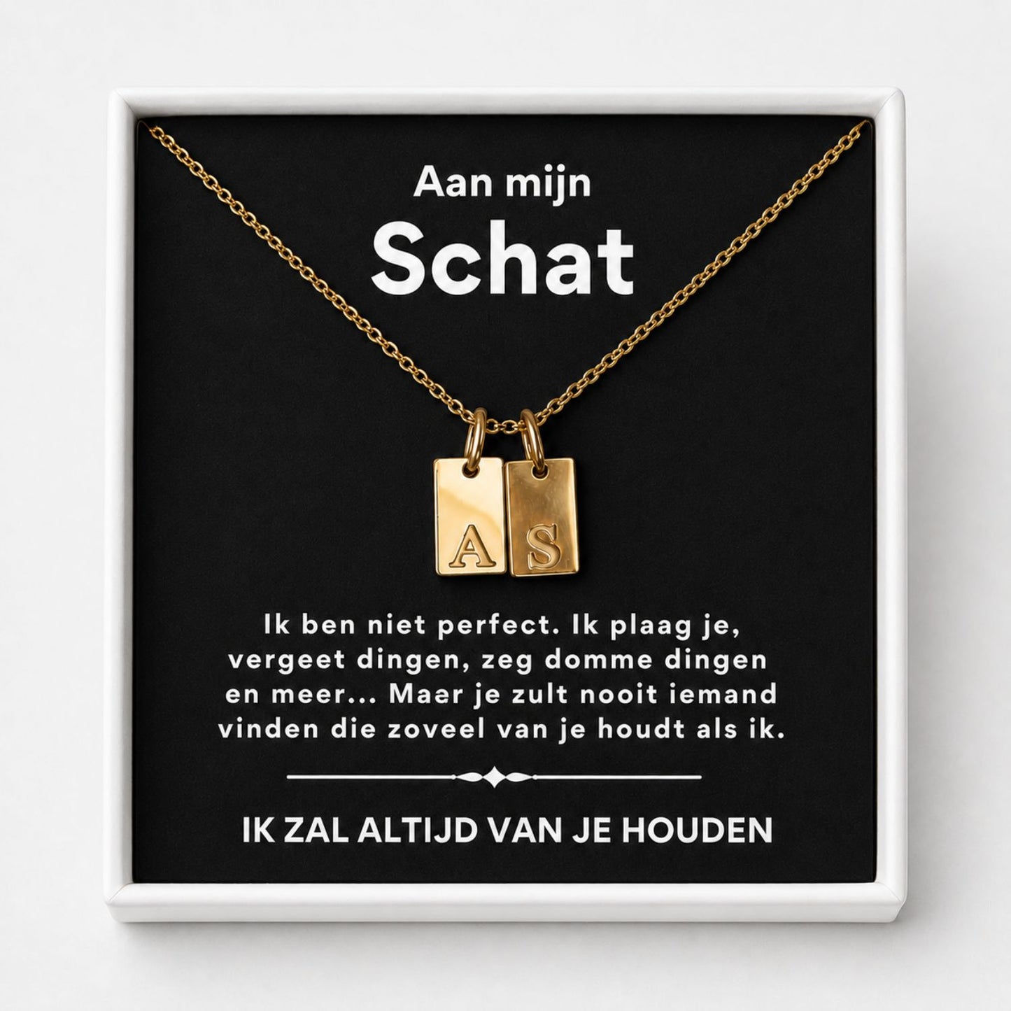 Initiaal ketting - Aan mijn schat
