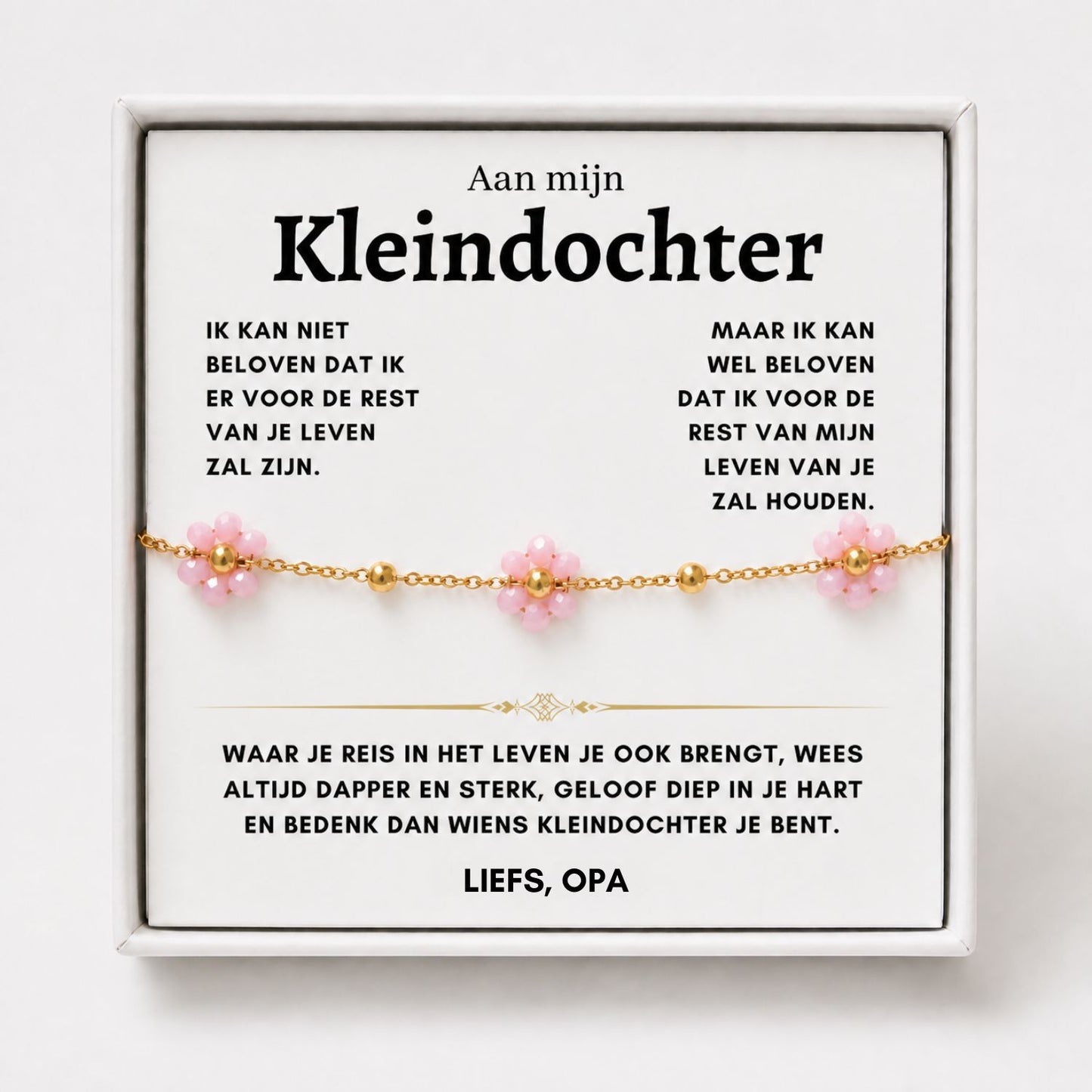 Bloemen Armband - Aan mijn Kleindochter