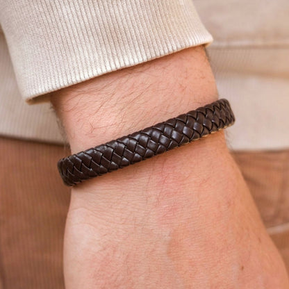 Gevlochten Armband met gravuur - Aan mijn man