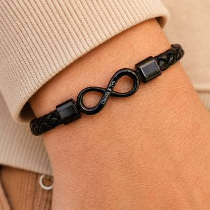 Aan mijn Man - Dual Name Infinity Armband
