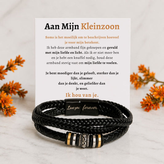 Aan Mijn Kleinzoon Armband - Vergeet nooit hoeveel ik van je hou