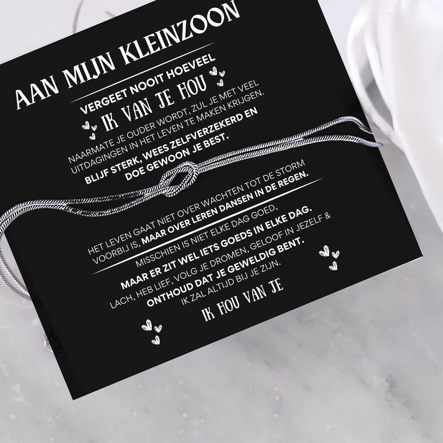 Aan Mijn Kleinzoon - Liefdesknoop Armband