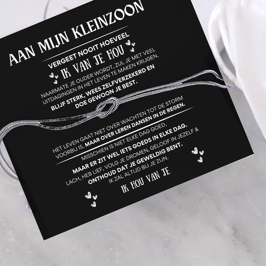 Aan Mijn Kleinzoon - Liefdesknoop Armband