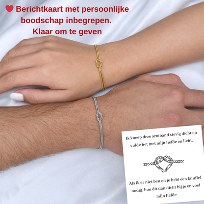 Liefdesknoop Armband - Met mijn liefde en licht