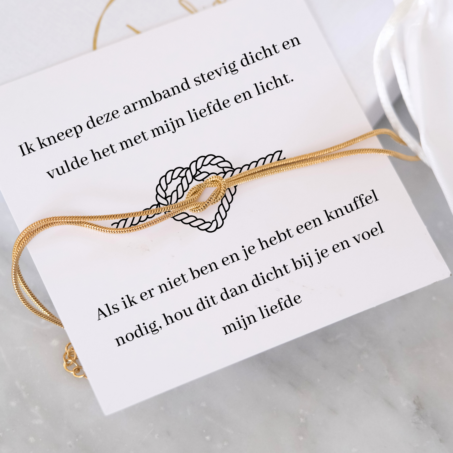 Liefdesknoop Armband - Met mijn liefde en licht