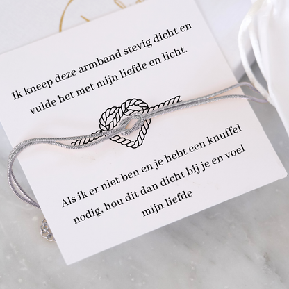 Liefdesknoop Armband - Met mijn liefde en licht