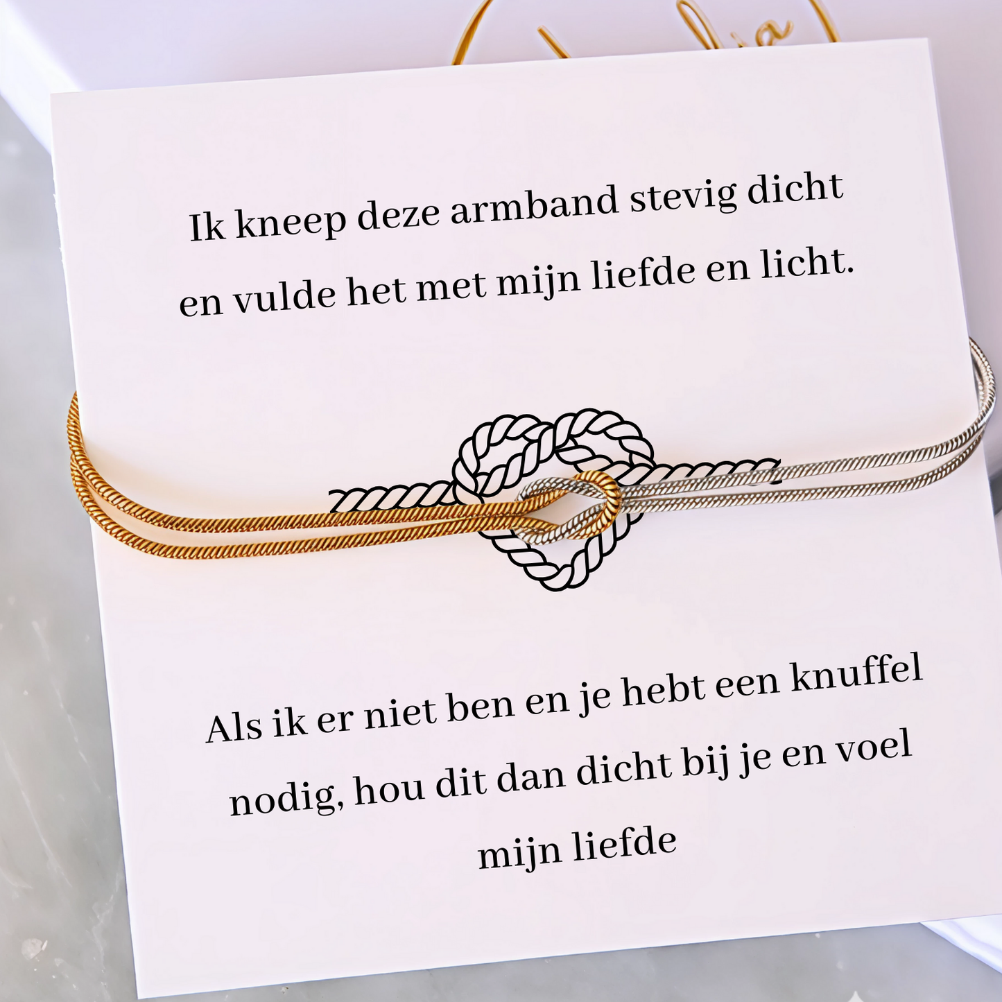 Liefdesknoop Armband - Met mijn liefde en licht