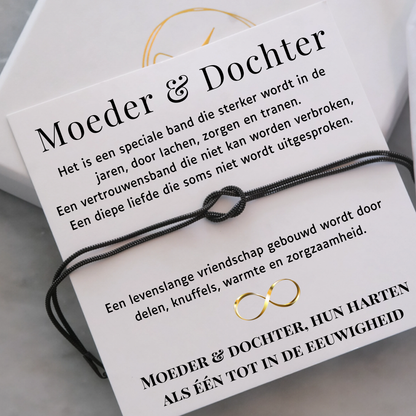 Moeder & dochter armband -Liefdesknoop Armband - Moederdag cadeau
