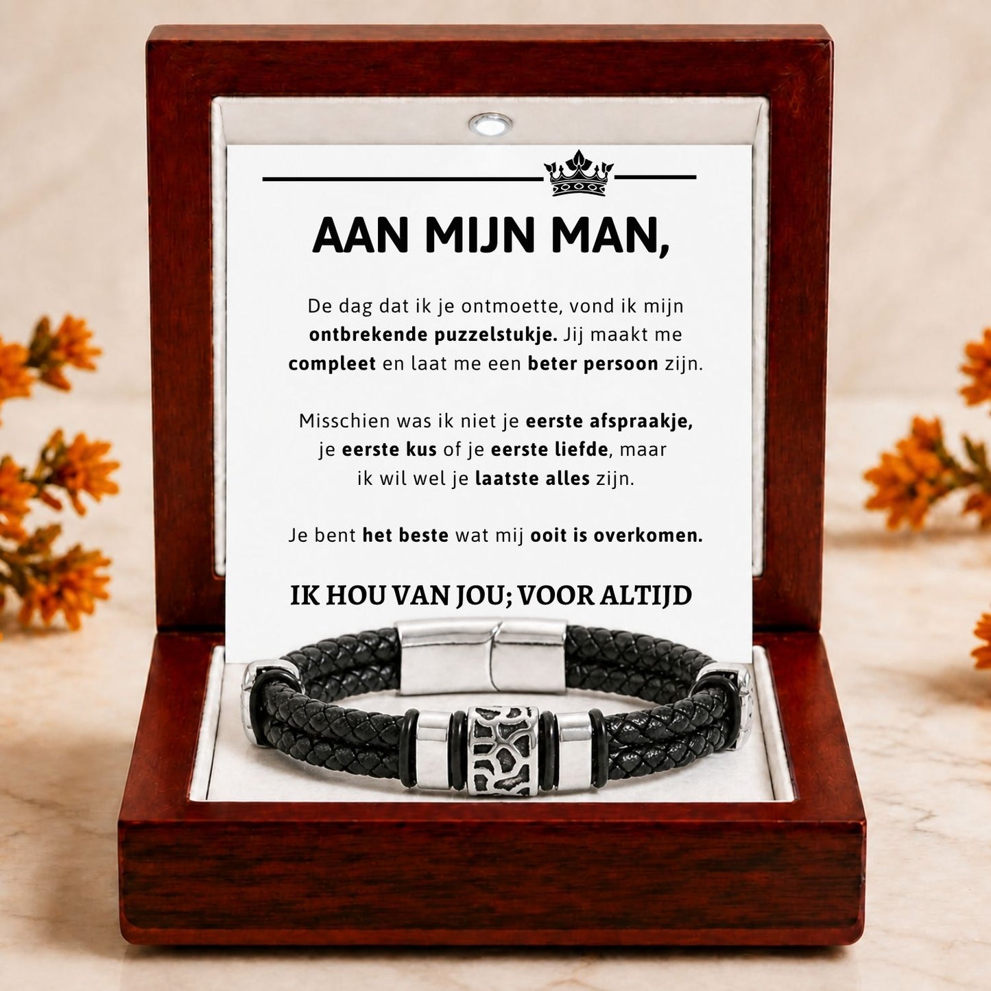 Aan mijn Man Armband Nieuw