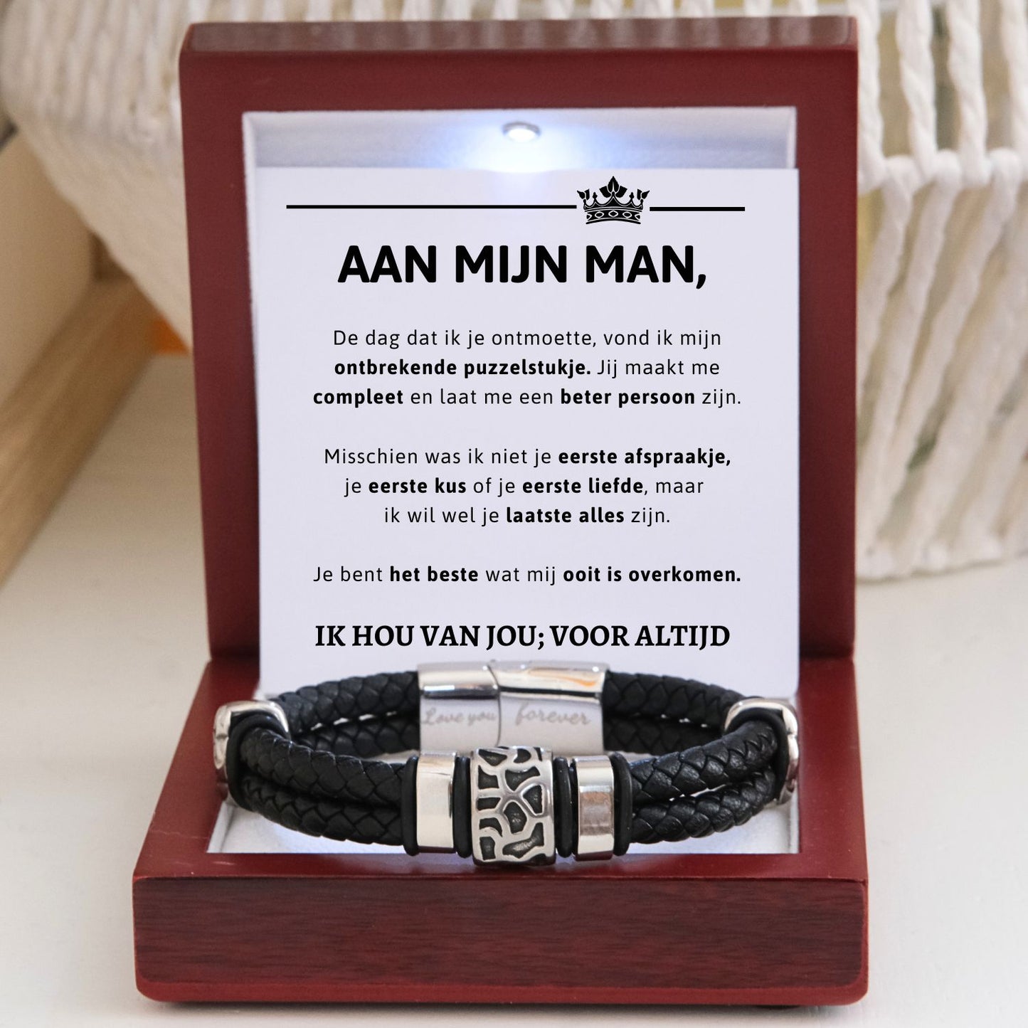 Aan mijn Man  Armband Nieuw