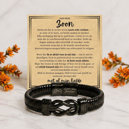 Aan mijn Zoon - infinity armband - Met al mijn liefde