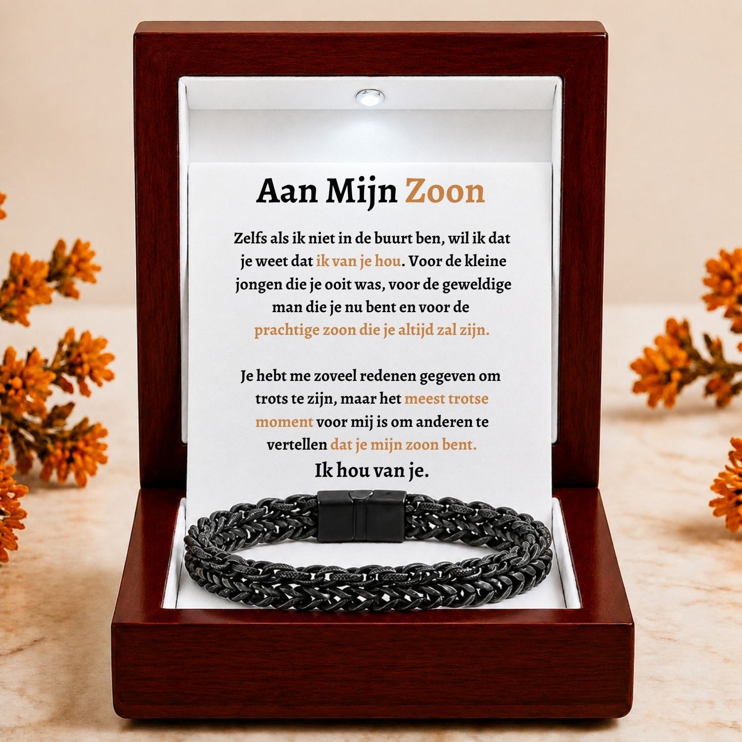 Aan mijn Zoon - Armband  double chain