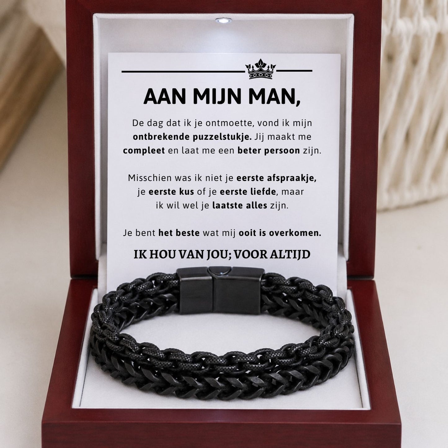 Aan mijn Man - Armband  double chain