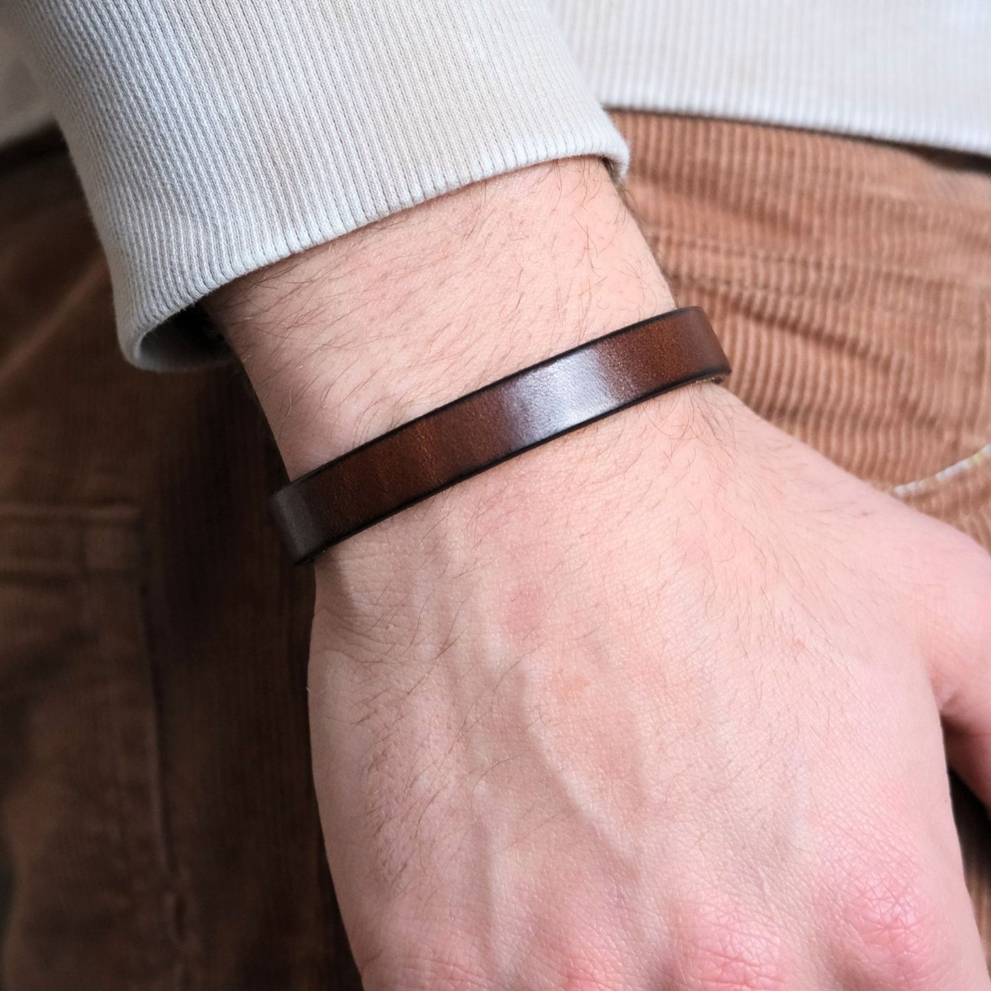 Aan Mijn Kleinzoon -  Bruine leren armband