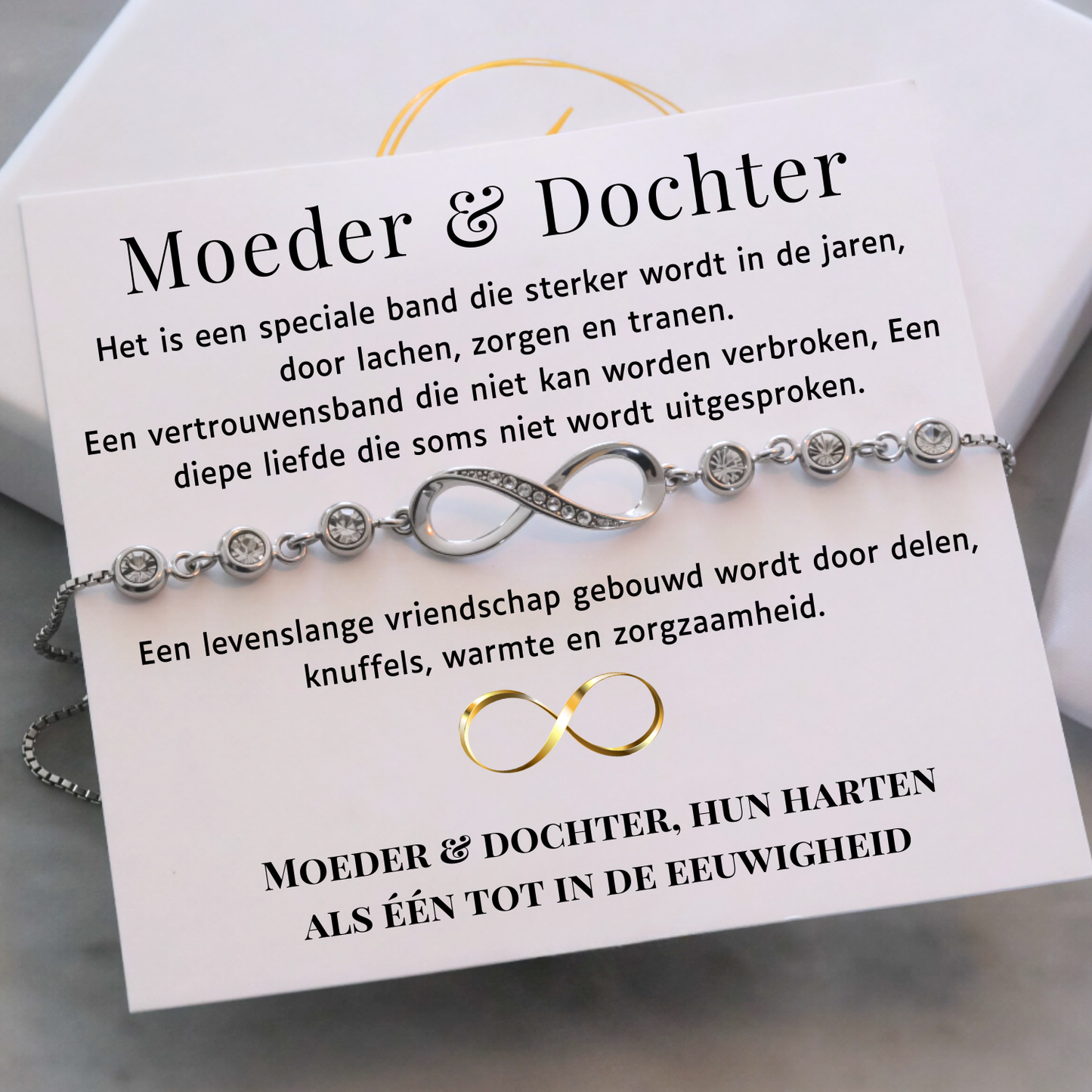 Moeder & Dochter- Infinity Armband -  Altijd in mijn hart