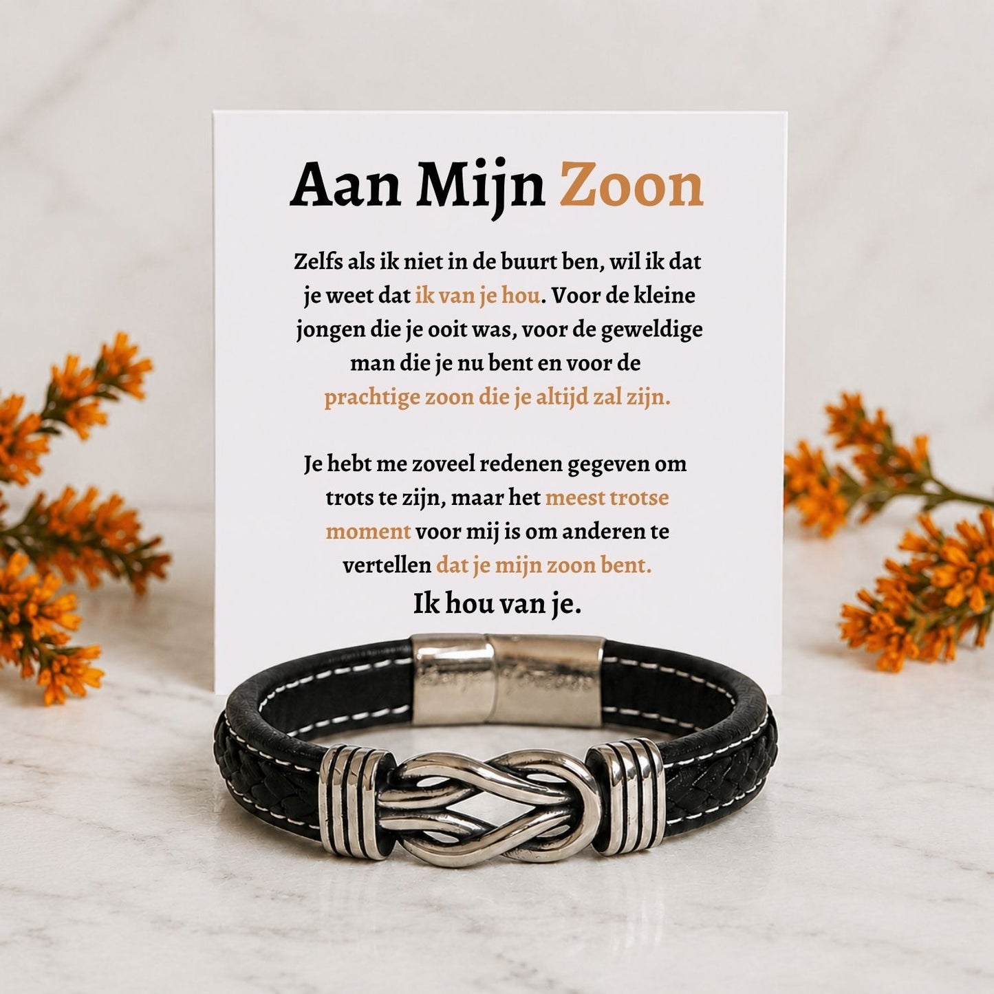 Mijn zoon Armband Infinity  - Het meest trotse moment
