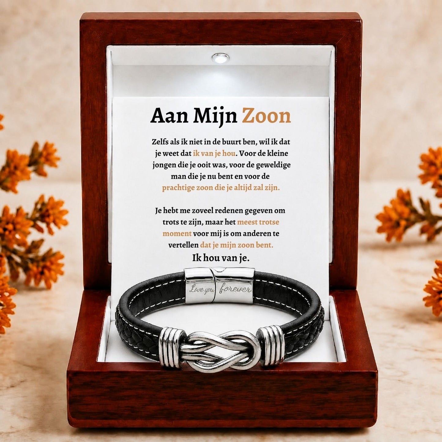 Mijn zoon Armband Infinity  - Het meest trotse moment