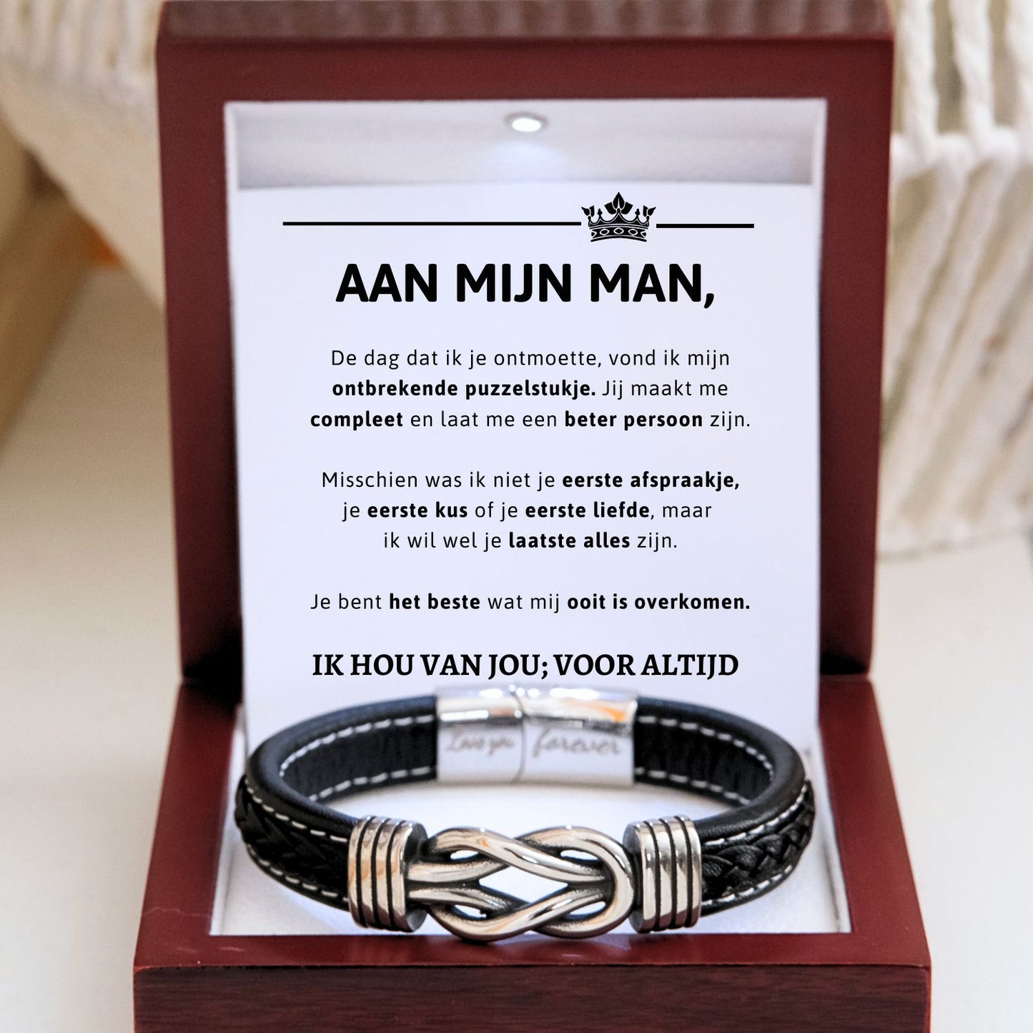 Aan mijn Man Armband Infinity