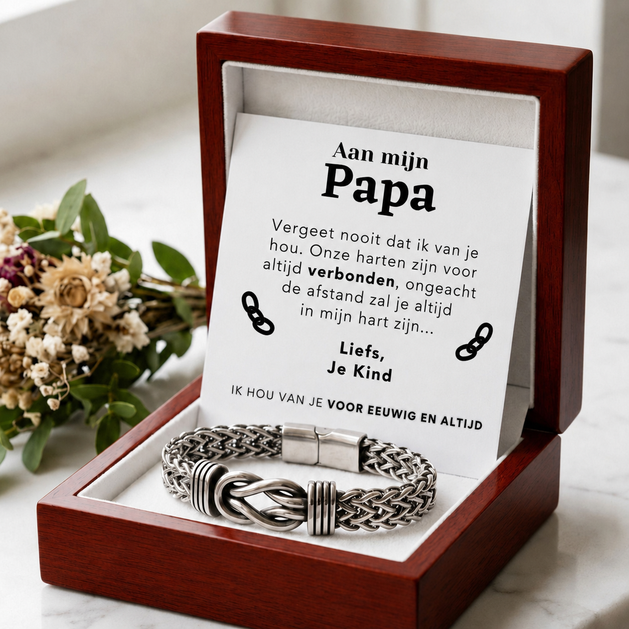 Aan mijn Papa Armband Delux Infinity