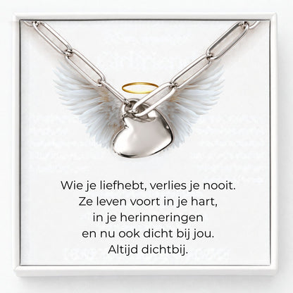 Urn armband met hartje bedel