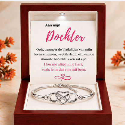 Aan mijn Dochter - Armband Infinity -Mooiste hoofdstukken