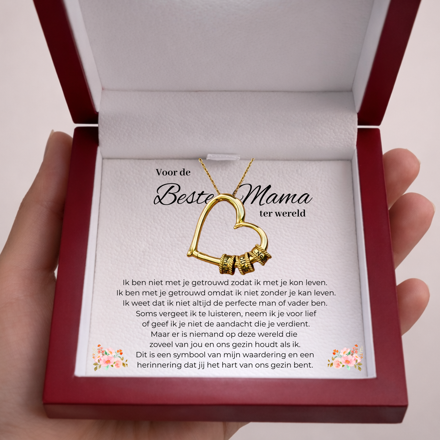 Gegraveerde Kralenketting - Voor mama
