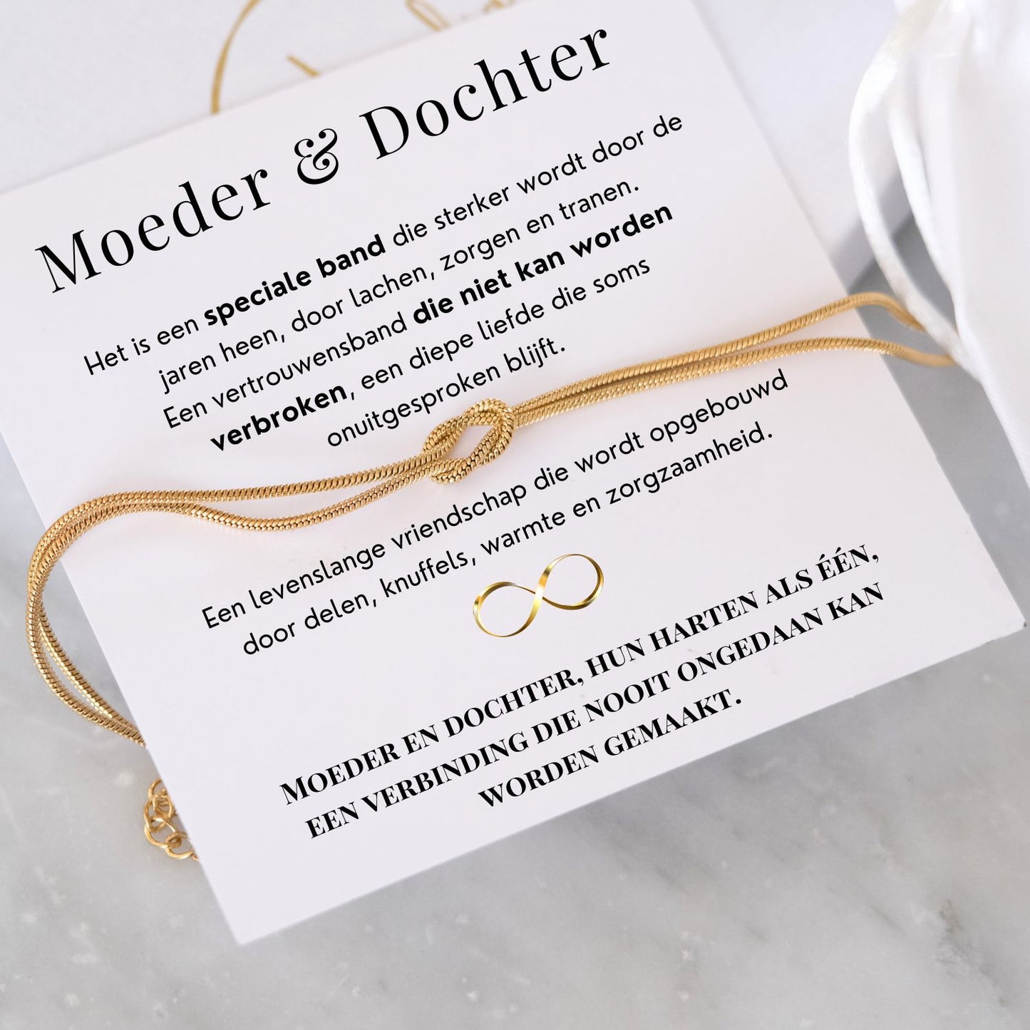 Moeder & Dochter  Armband - Liefdesknoop Armband - Moederdag cadeau