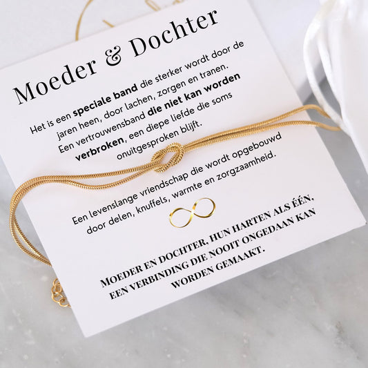 Moeder & Dochter  Armband - Liefdesknoop Armband - Moederdag cadeau