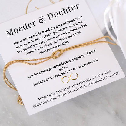 Moeder & Dochter  Armband - Liefdesknoop Armband - Moederdag cadeau