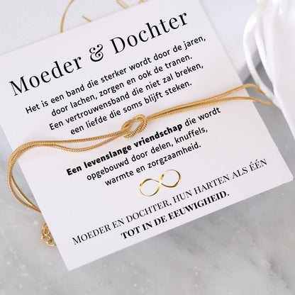 Moeder & Dochter  Armband - Liefdesknoop Armband - Moederdag cadeau
