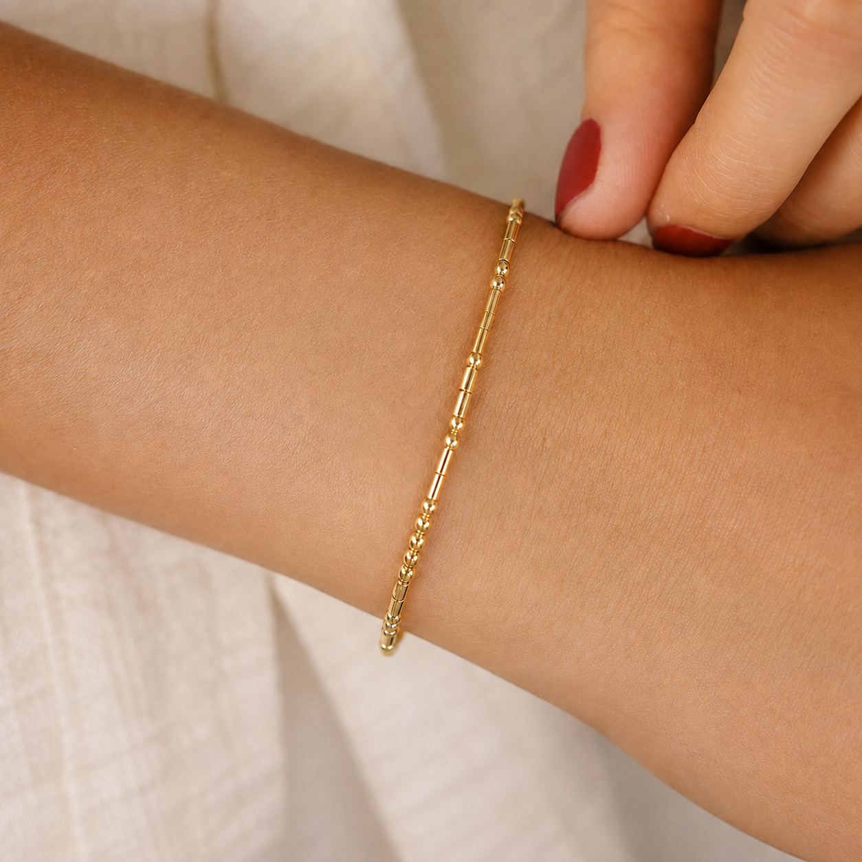 Morse code armband - Aan mijn dochter -  'I LOVE YOU'