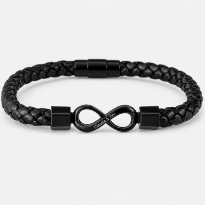 Aan mijn Man - Dual Name Infinity Armband