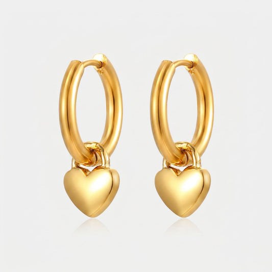 Amour hartjes oorbellen goud cadeau voor haar - Amelia Sieraden