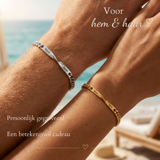 Duo Armband - Jij Draagt Haar, Zij Draagt Jou