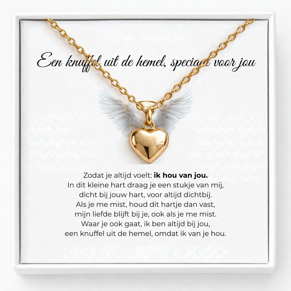 Hart Gedenkketting voor As – Voor Altijd bij Mij