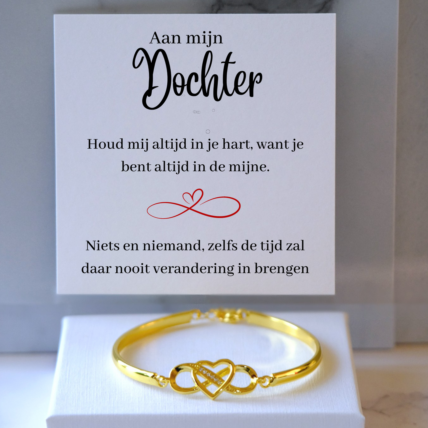 Aan mijn Dochter - Armband Infinity - Altijd in de mijne