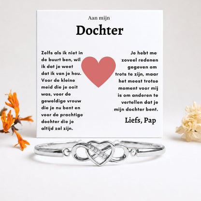 Aan mijn Dochter - Armband Infinity met Gravure