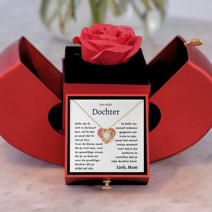 Eeuwige Roos - Liefdesknoop ketting - Aan mijn Dochter