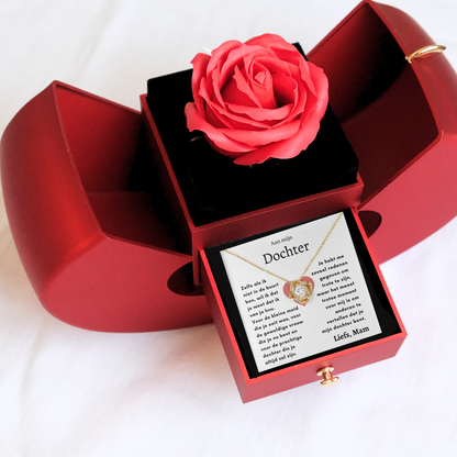Eeuwige Roos - Liefdesknoop ketting - Aan mijn Dochter