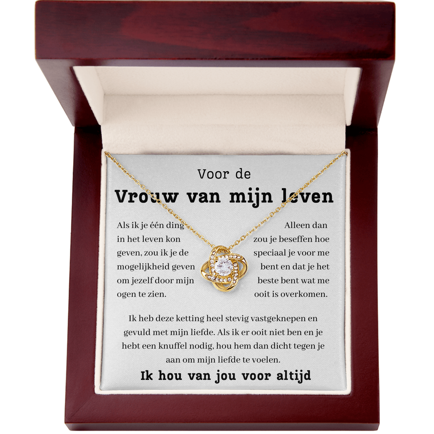 Voor de vrouw van mijn leven - Mijn liefde te voelen.