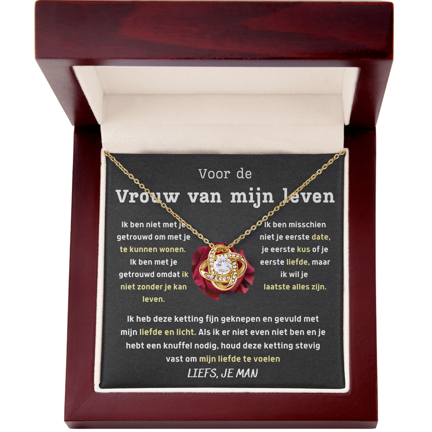 Voor de vrouw van mijn leven - ik wil je laatste alles zijn