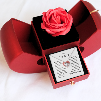 Eeuwige Roos - Liefdesknoop ketting - Aan onze Dochter
