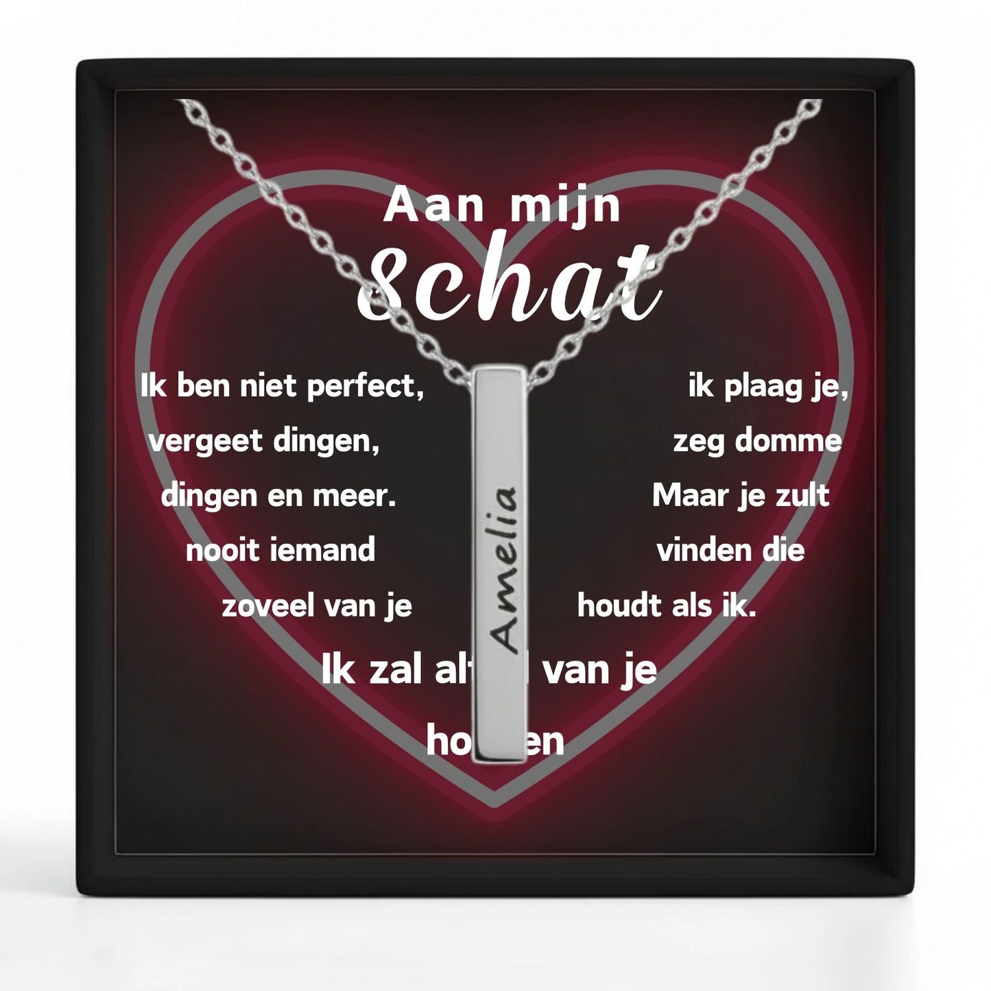 Ketting Bar met Gravure  – Aan mijn schat